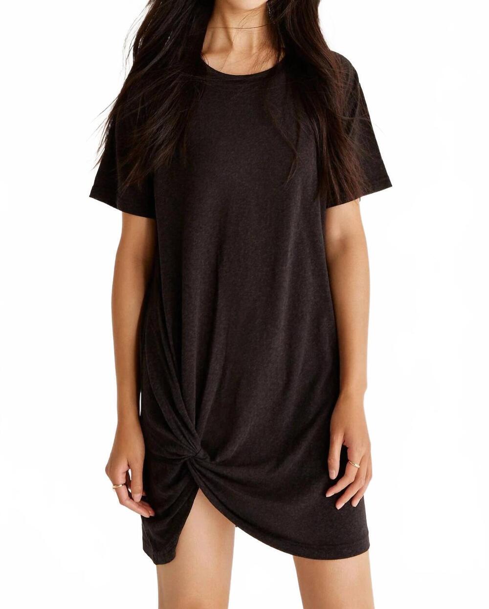 NEW Z SUPPLY denny twist t-shirt dress in midnight blue